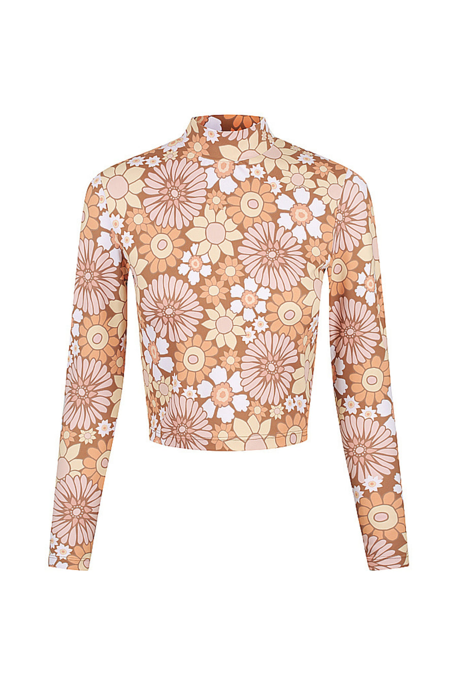 Flower Power Vintage Long Sleeve Surf Top